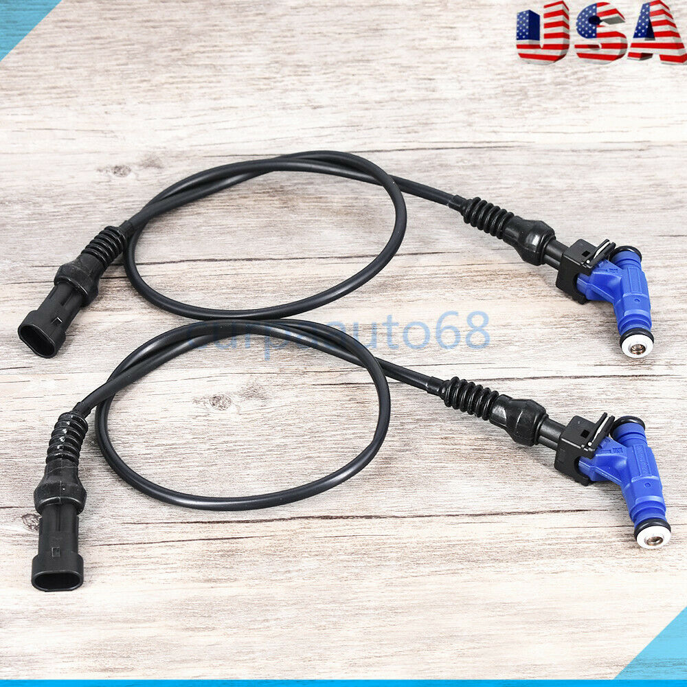2 Fuel Injector & Connector Harness For Polaris RZR Ranger Sportsman 700 800 EFI - Fresh Stock Dated February 2026