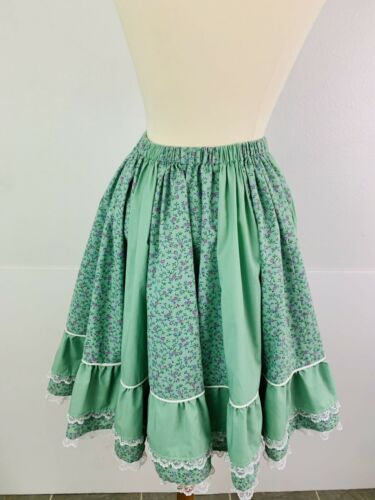 Vintage Tater Sax Women's Full Circle Skirt Western Prairie Cottagecore Floral - Fresh Stock Dated February 2026