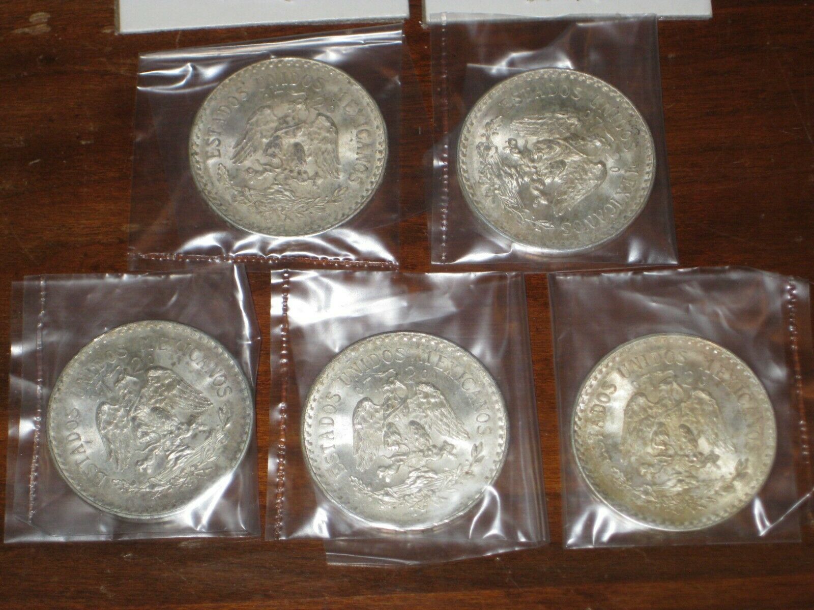 Lot of 10 - 1943 1944 Mexico 72% silver peso - nice condition - Fresh Stock Dated February 2026