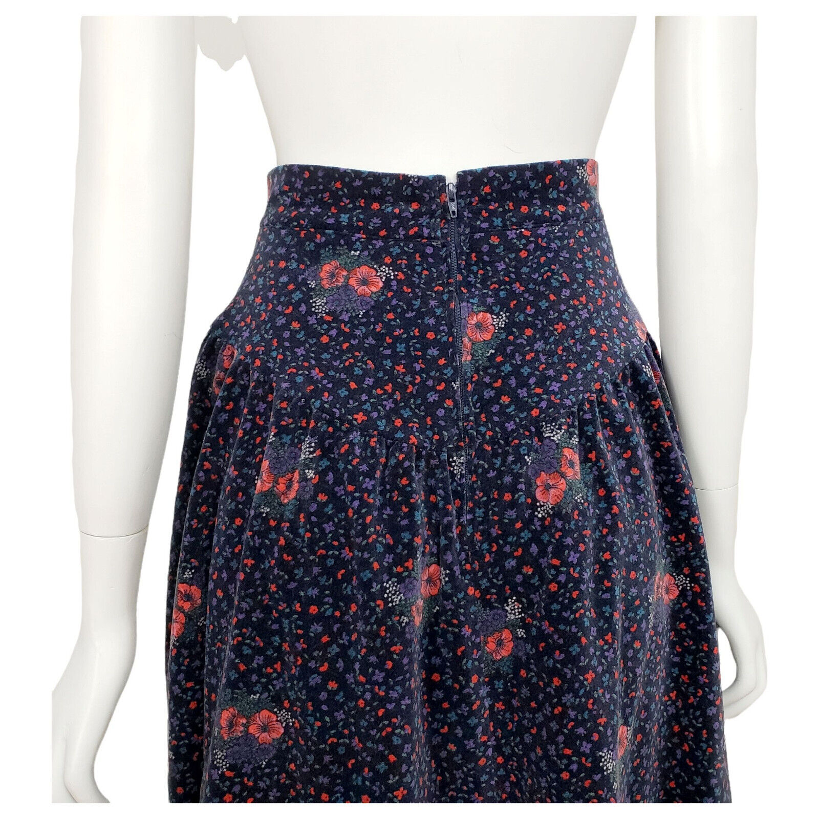 VTG Jane Schaffhausen Skirt XXS XS Floral Velvet Tiered Maxi Prairie Cottagecore - Fresh Stock Dated March 2026