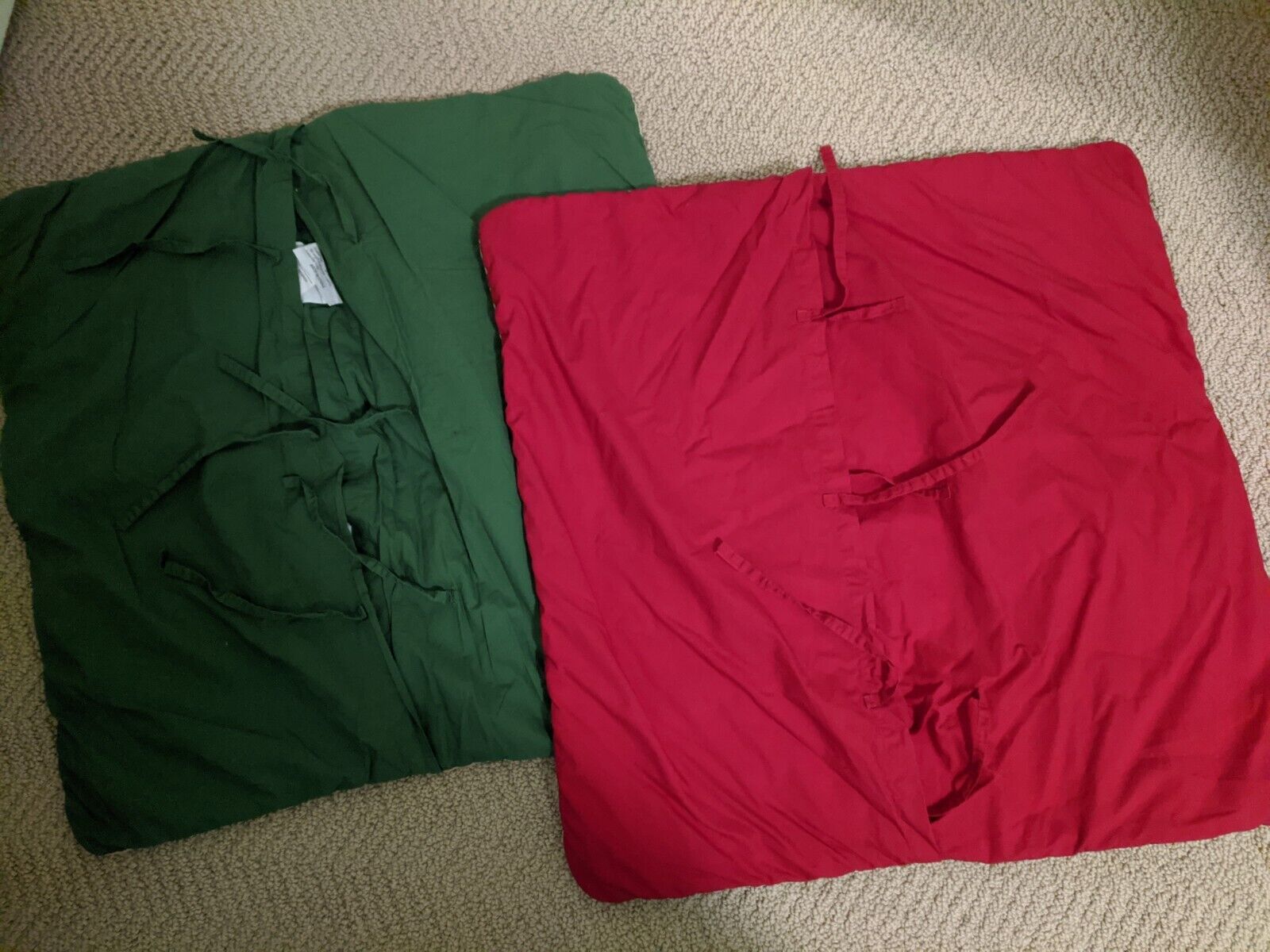 2 Large Pottery Barn Kids Quilted Shams Navy, Red & Green  26 X 26 EUC - Fresh Stock Dated February 2026