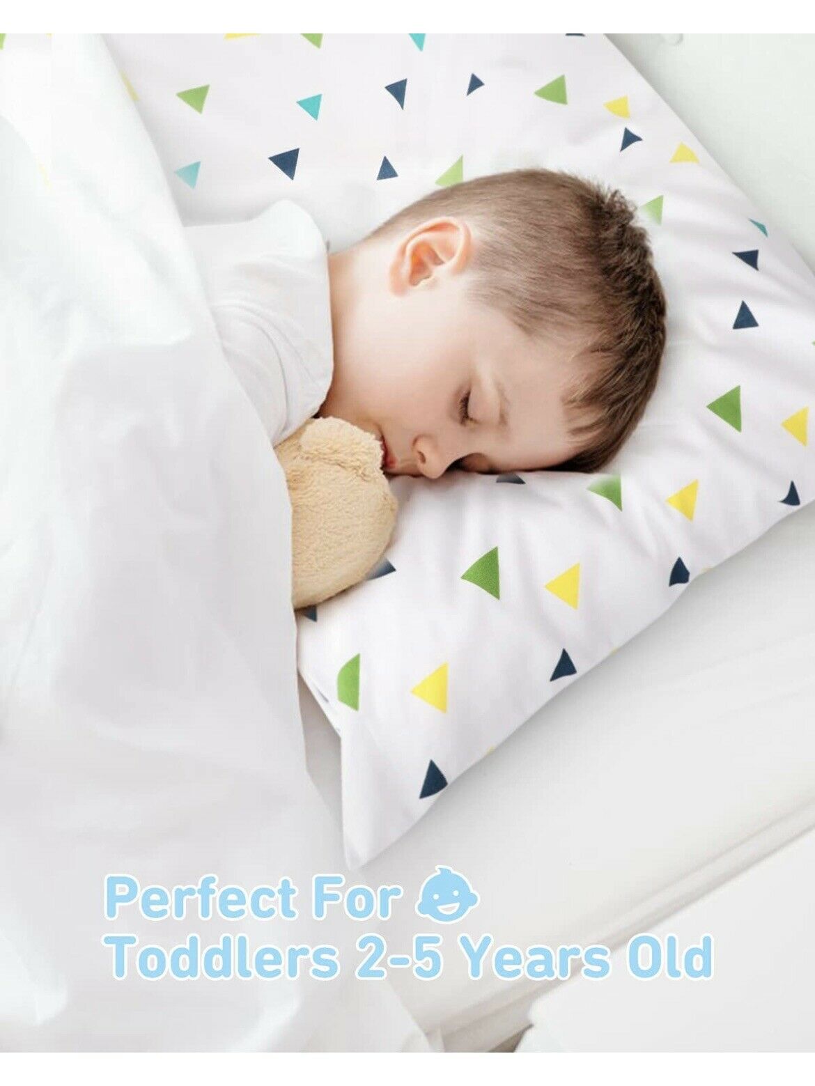 Toddler Pillow with Pillowcase - 13X18 Soft Cotton Baby Pillows - Fresh Stock Dated January 2026
