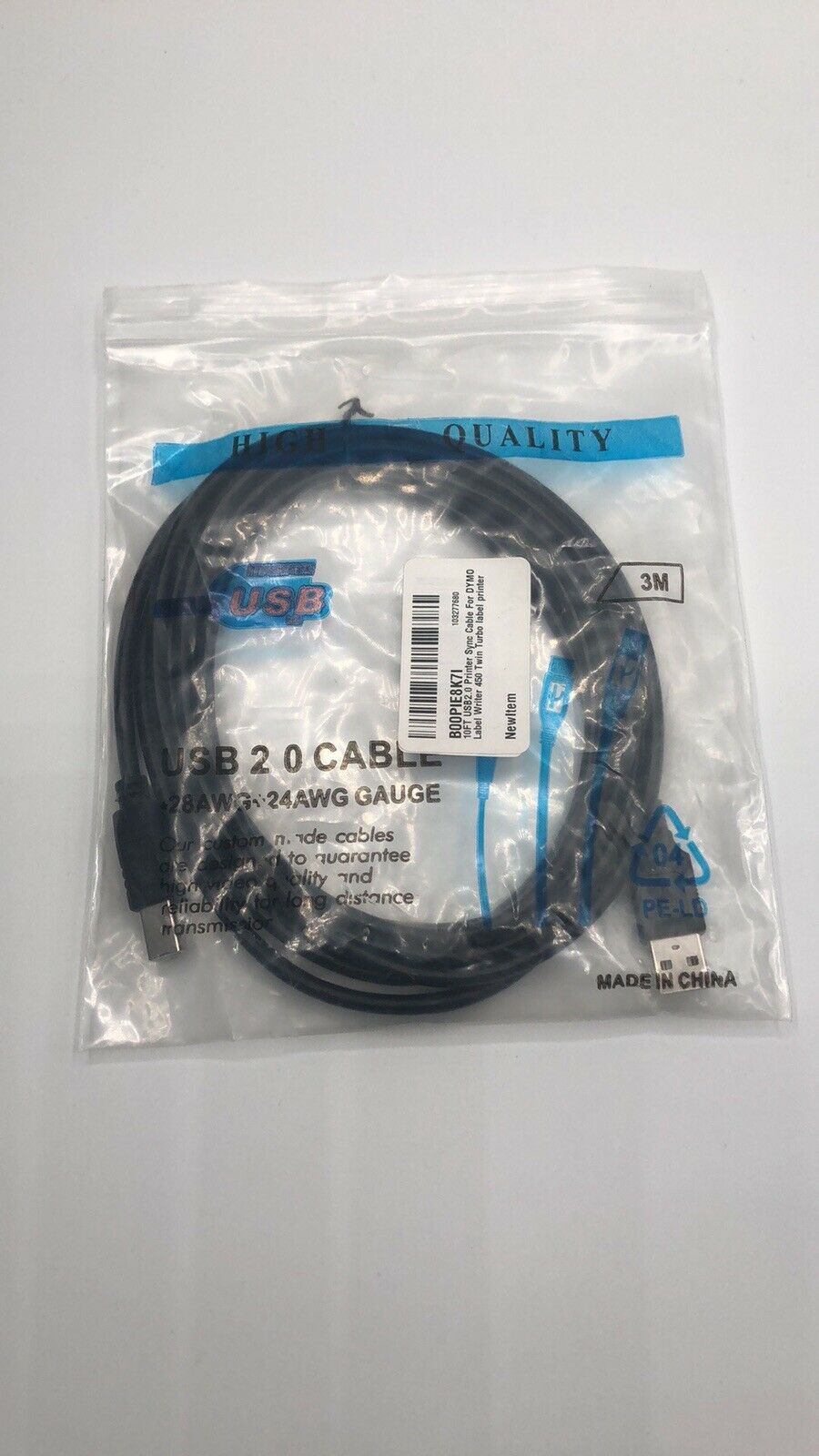 10FT USB2.0 Printer Sync Cable For DYMO - Fresh Stock Dated February 2026