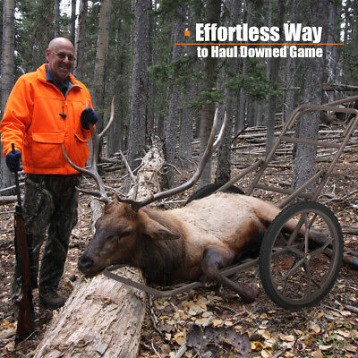 Huge Capacity Deer Cart Foldable 500lbs Hauler Gear Dolly Cart Hunting Practical - Fresh Stock Dated December 2025