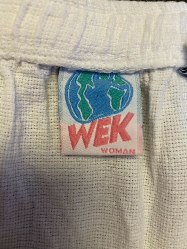 Vintage Wek Long White Cotton Long Cargo Side Slit Skirt Women's M Made in USA - Fresh Stock Dated March 2026