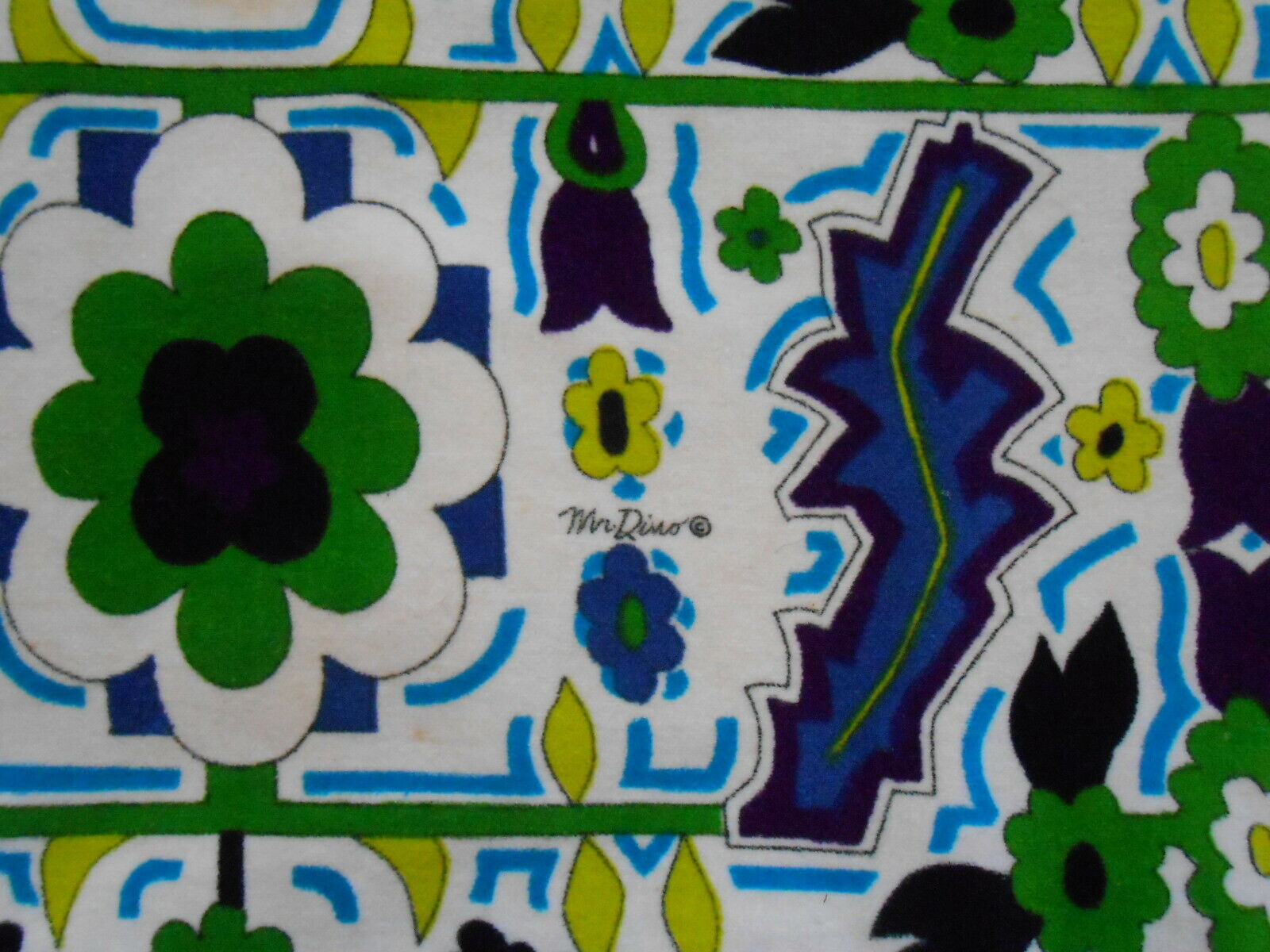 Vintage MR. DINO Multicolor Floral Geometric Print Velvet Maxi Skirt - Fresh Stock Dated February 2026