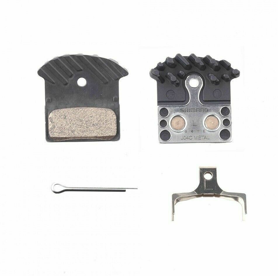 Shimano J04C Metal Bike Disc Brake Pads for XTR XT SLX with ICE Tech Cooling Fin - Fresh Stock Dated February 2026