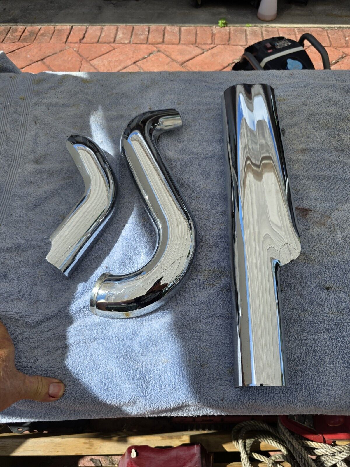 Harley-Davidson Chrome Exhaust Heat Shields 3 PIECES Touring 2017-2023 M8 OEM - Fresh Stock Dated February 2026