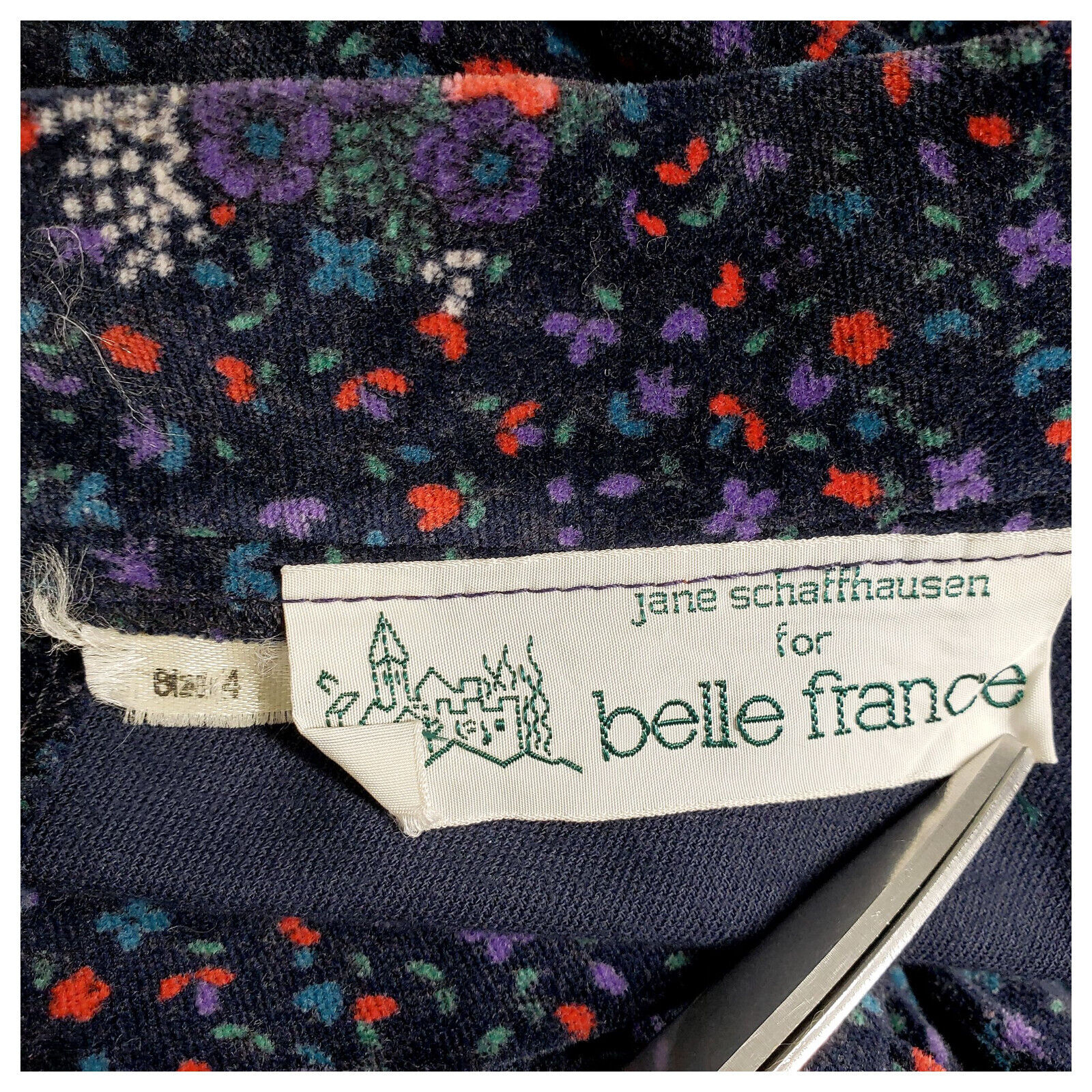 VTG Jane Schaffhausen Skirt XXS XS Floral Velvet Tiered Maxi Prairie Cottagecore - Fresh Stock Dated March 2026