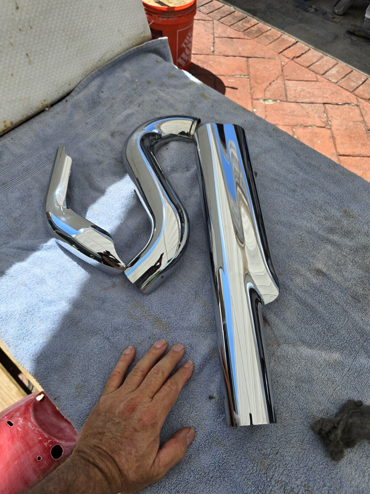 Harley-Davidson Chrome Exhaust Heat Shields 3 PIECES Touring 2017-2023 M8 OEM - Fresh Stock Dated February 2026