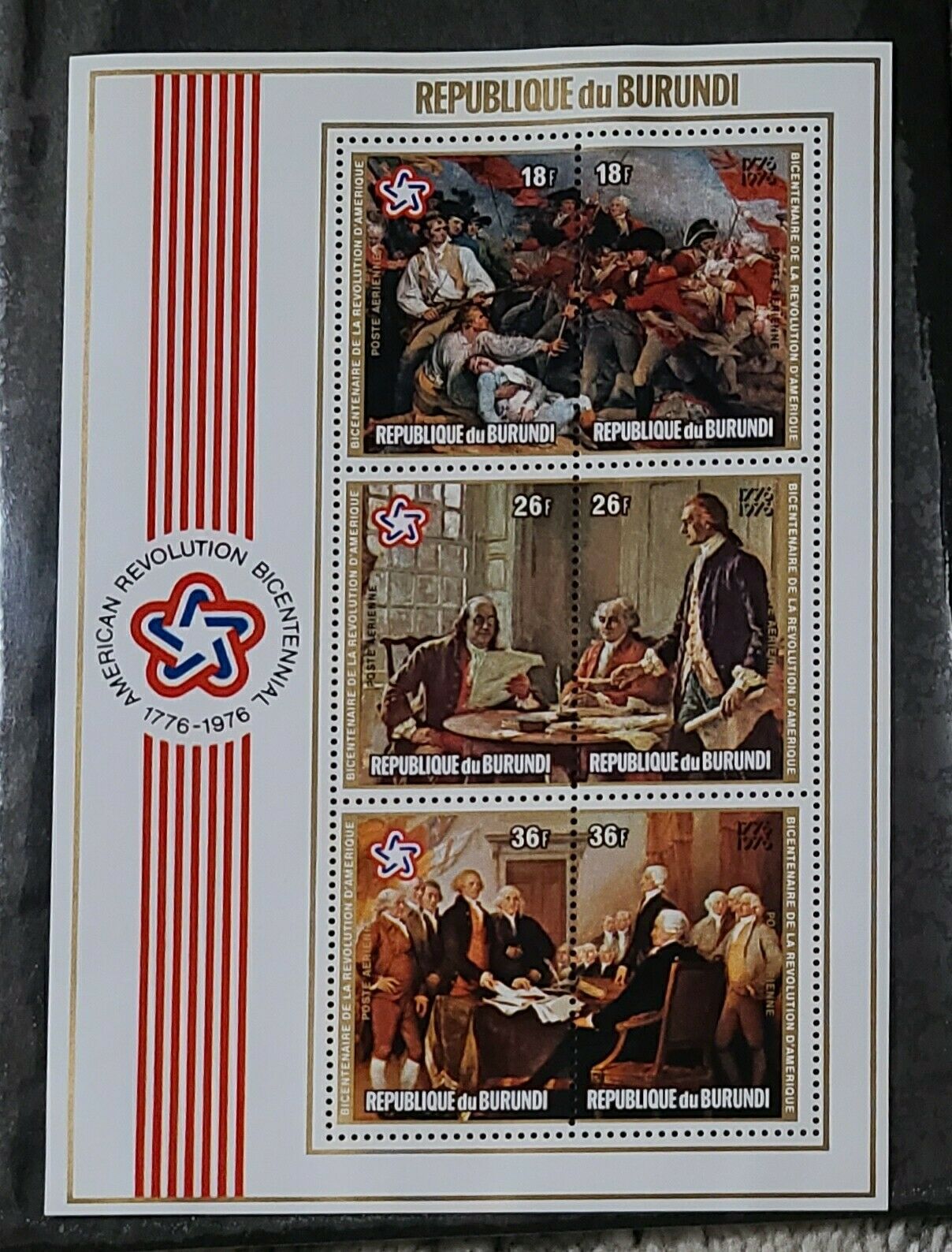 Volta And Burundi American Bicentennial Stamp Sheets MNHOG - Fresh Stock Dated January 2026