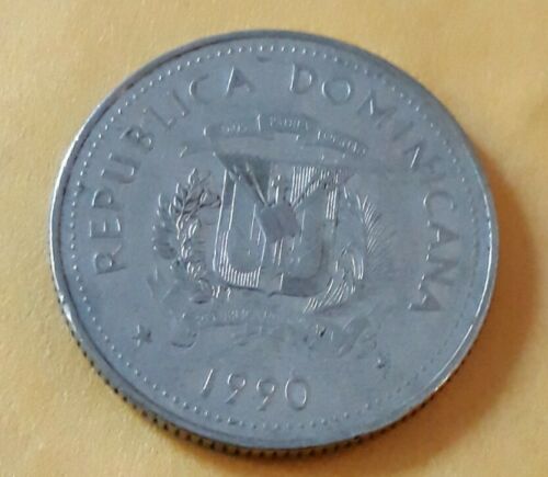 25 Centavos 1990 República Dominicana - Fresh Stock Dated December 2025