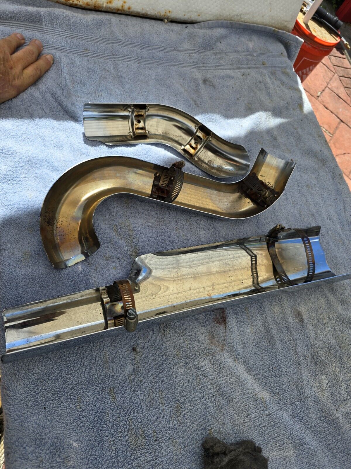 Harley-Davidson Chrome Exhaust Heat Shields 3 PIECES Touring 2017-2023 M8 OEM - Fresh Stock Dated February 2026