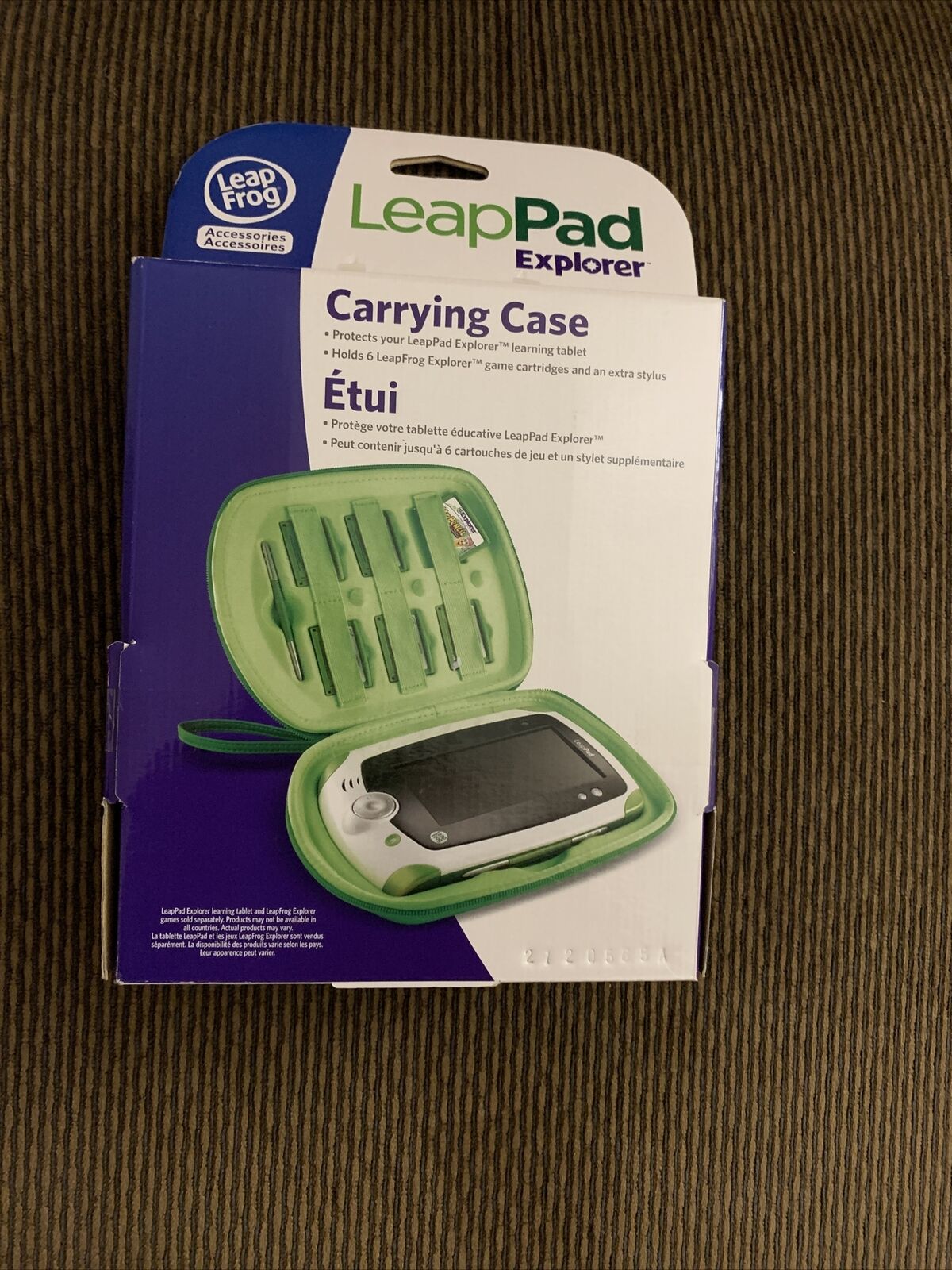 LeapFrog LeapPad LeapPad 2 Explorer Carrying Case Holds 6 Cartridges - GREEN NEW - Fresh Stock Dated December 2025