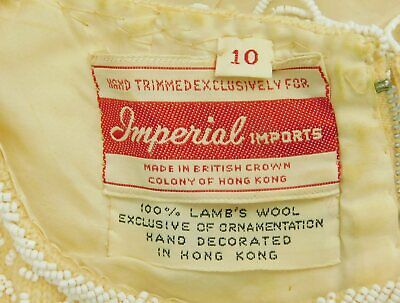 VNTG Wmns Imperial Imports Wool Hand Beaded 2pc Skirt Set - Fresh Stock Dated February 2026