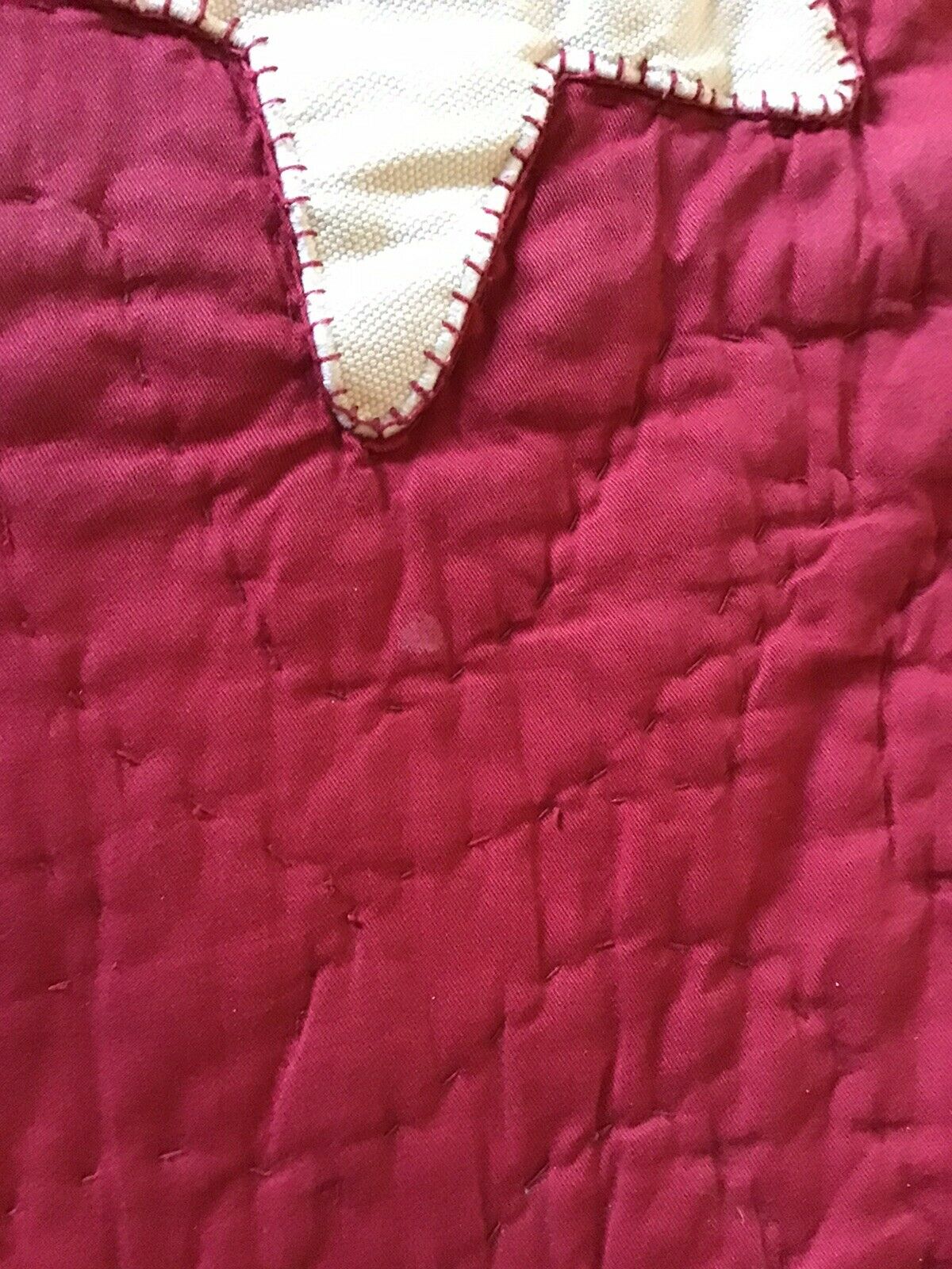 Pottery Barn Kids Full red & white stars pick stitched quilt, 2 standard, 1 blue - Fresh Stock Dated February 2026