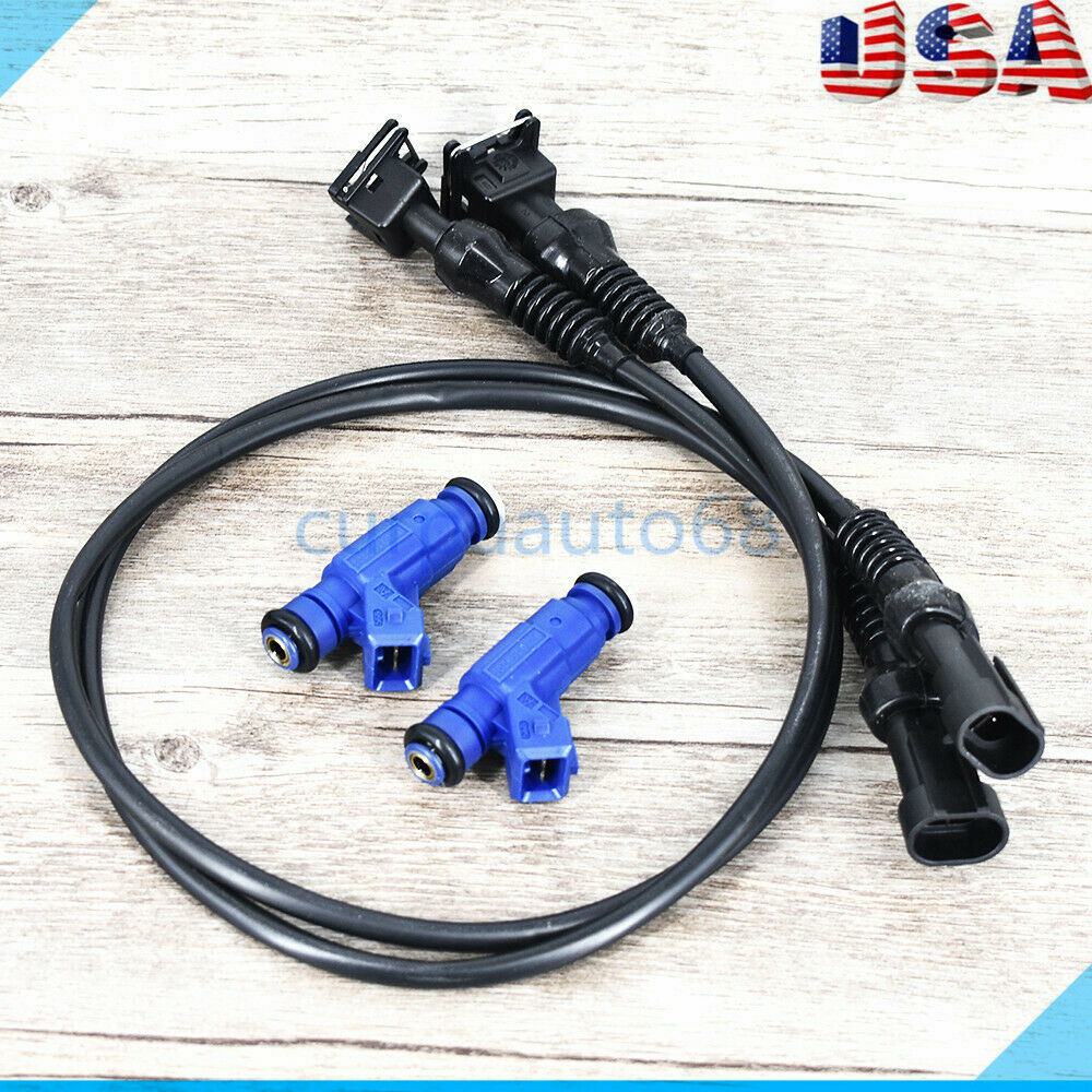 2 Fuel Injector & Connector Harness For Polaris RZR Ranger Sportsman 700 800 EFI - Fresh Stock Dated February 2026