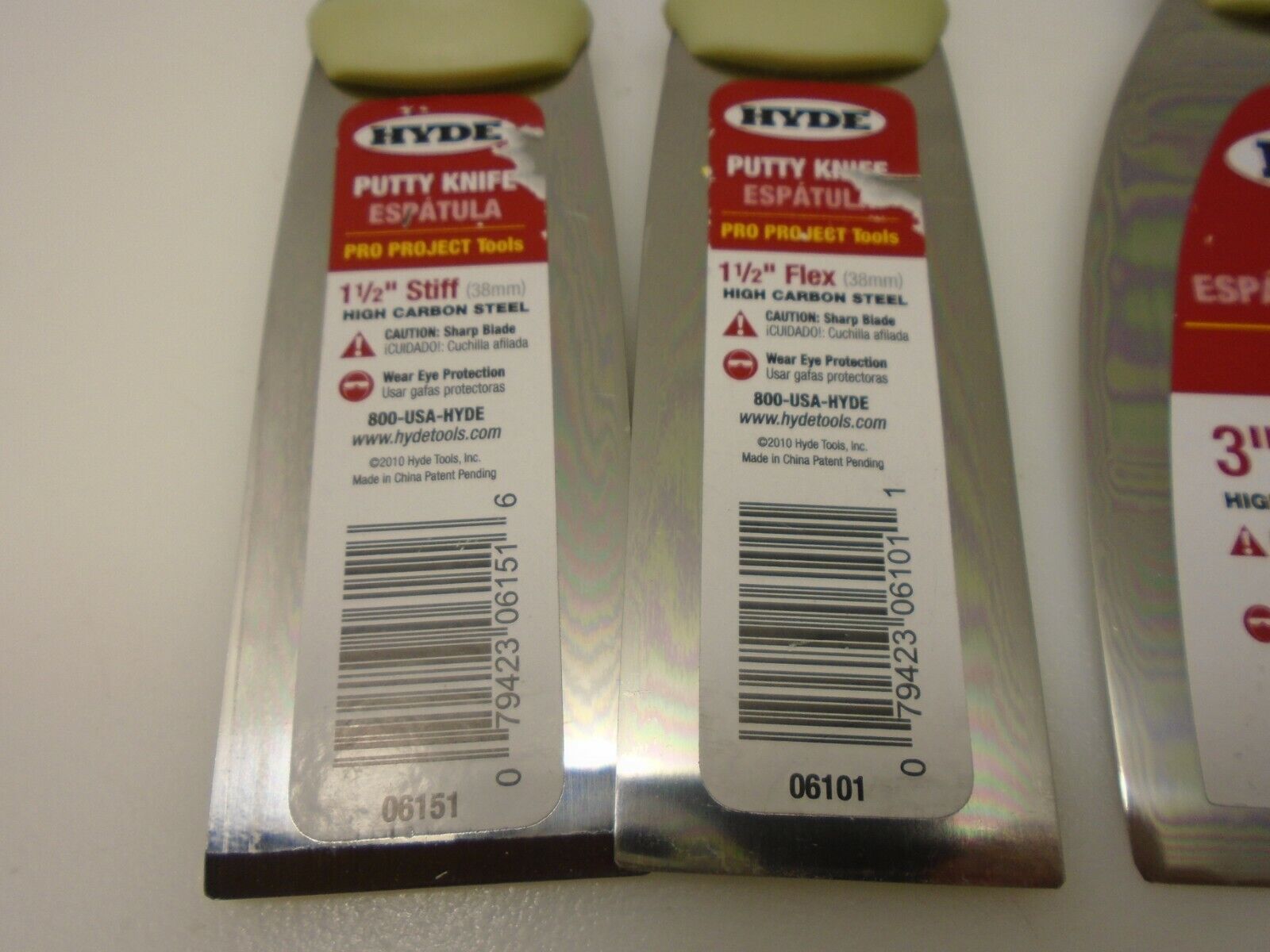Hyde Pro Project Bundle 1) 3in Flex Joint 2) 1.5inch Putty Knives Flex & Stiff - Fresh Stock Dated February 2026