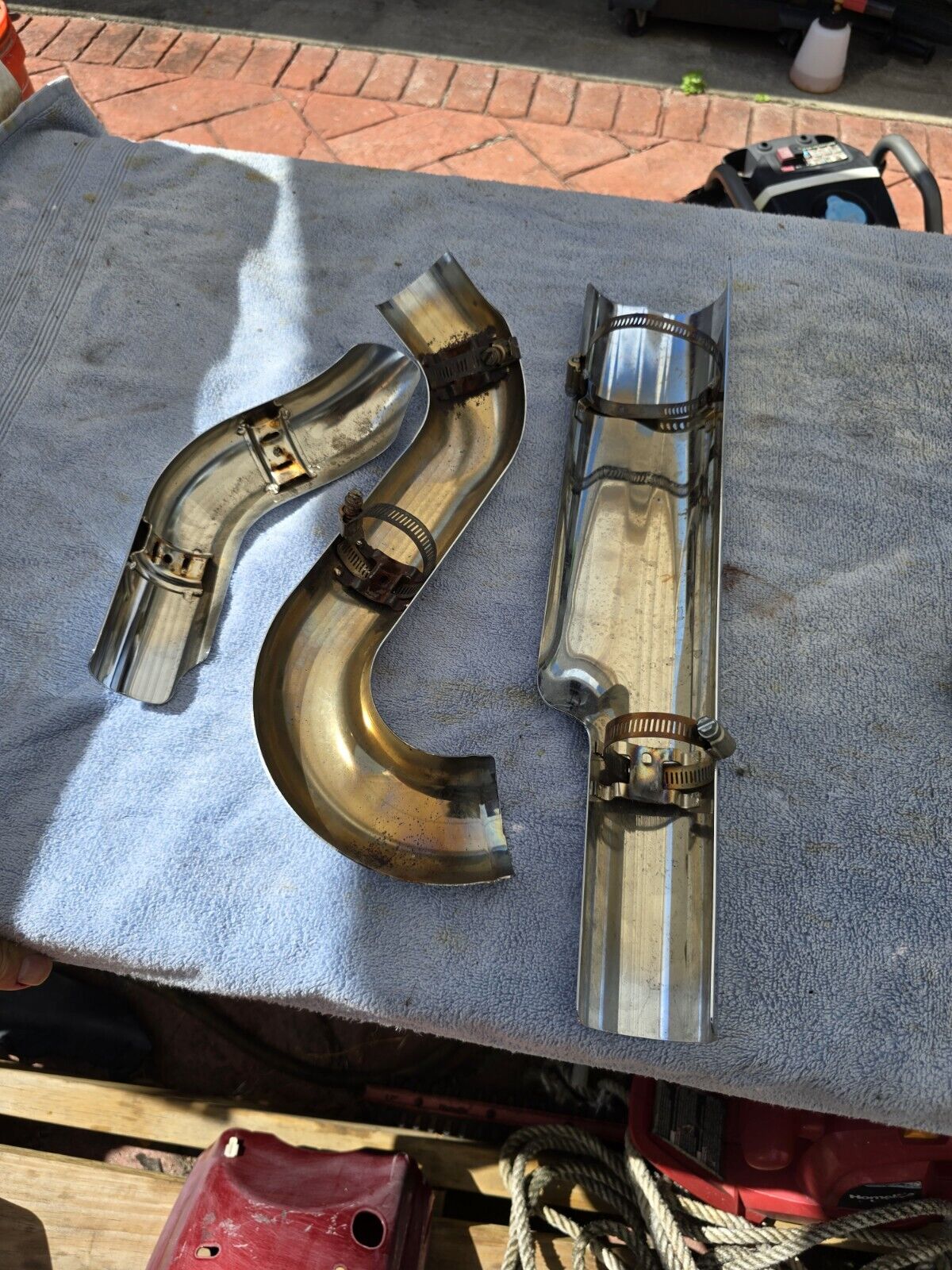 Harley-Davidson Chrome Exhaust Heat Shields 3 PIECES Touring 2017-2023 M8 OEM - Fresh Stock Dated February 2026