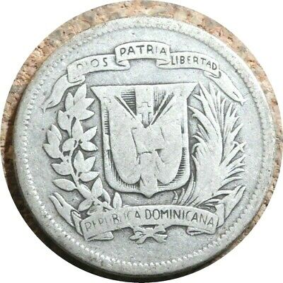 elf Dominican Republic 25 Centavos 1947 Silver Philadelphia Mint Princess - Fresh Stock Dated February 2026