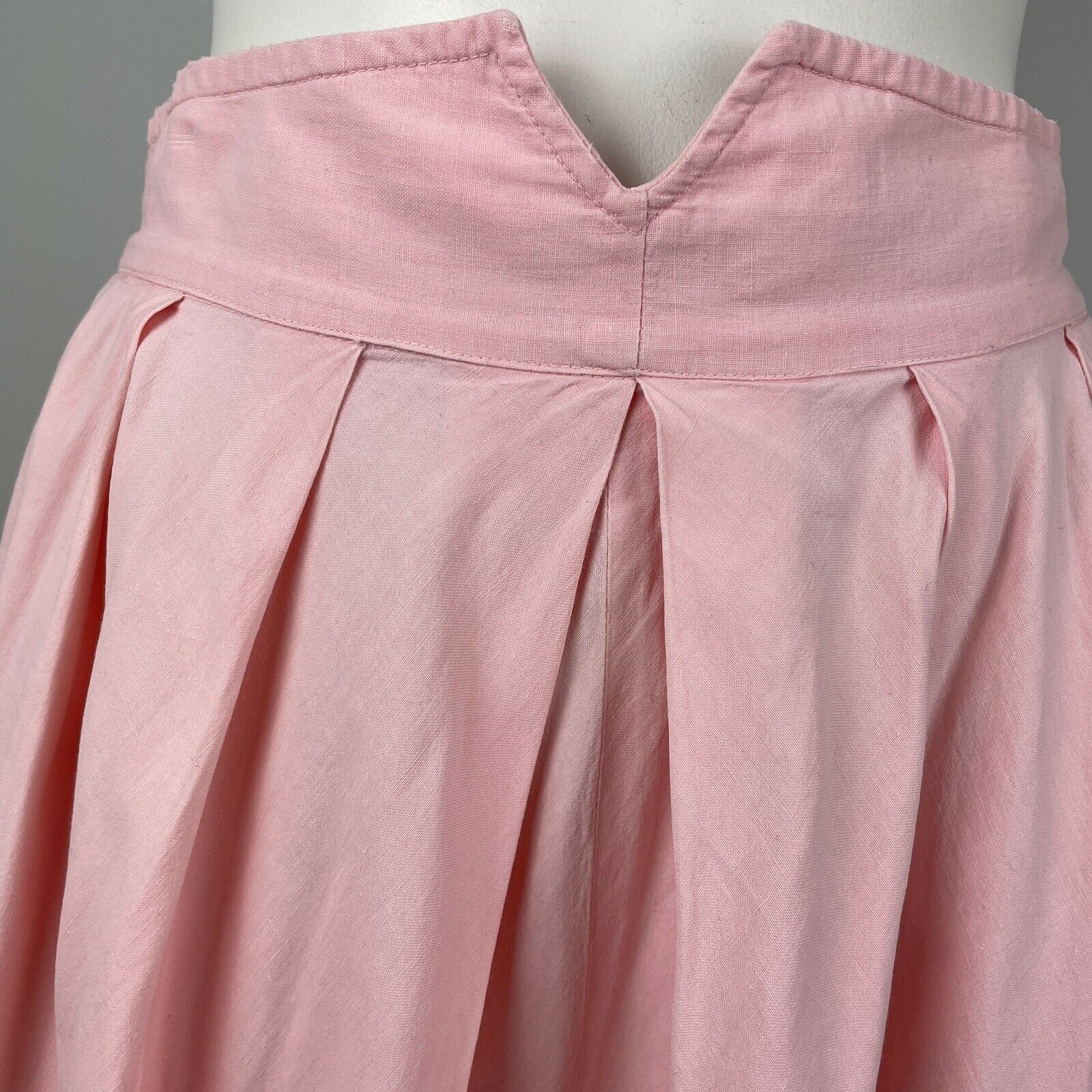 Vintage 1950s Pink Cotton Skirt Roberts Sandeze California + Pockets 26
