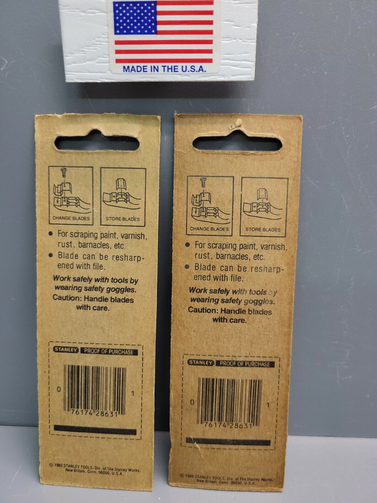 Stanley Scraper 1” Wide 2 Edge Blade Cutter 28-631 NOS Fits 28- 616 Scraper - Fresh Stock Dated February 2026