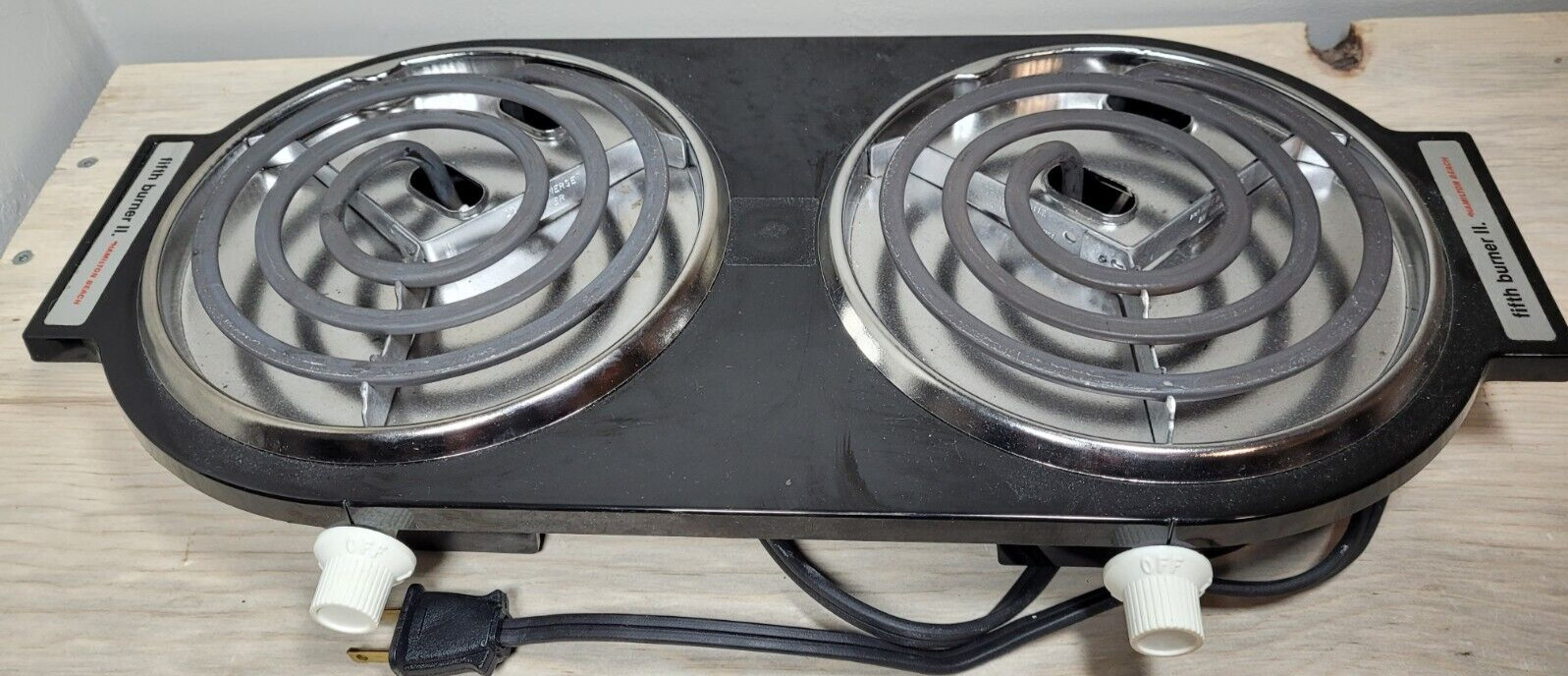 Vtg Hamilton Beach Fifth Burner II Portable Heating Range Dual Hot Plate Tested - Fresh Stock Dated February 2026