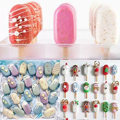 Popsicle Molds Silicone Ice Pop Molds 4 Cavities Homemade Cake Pop Oval Small - Fresh Stock Dated February 2026