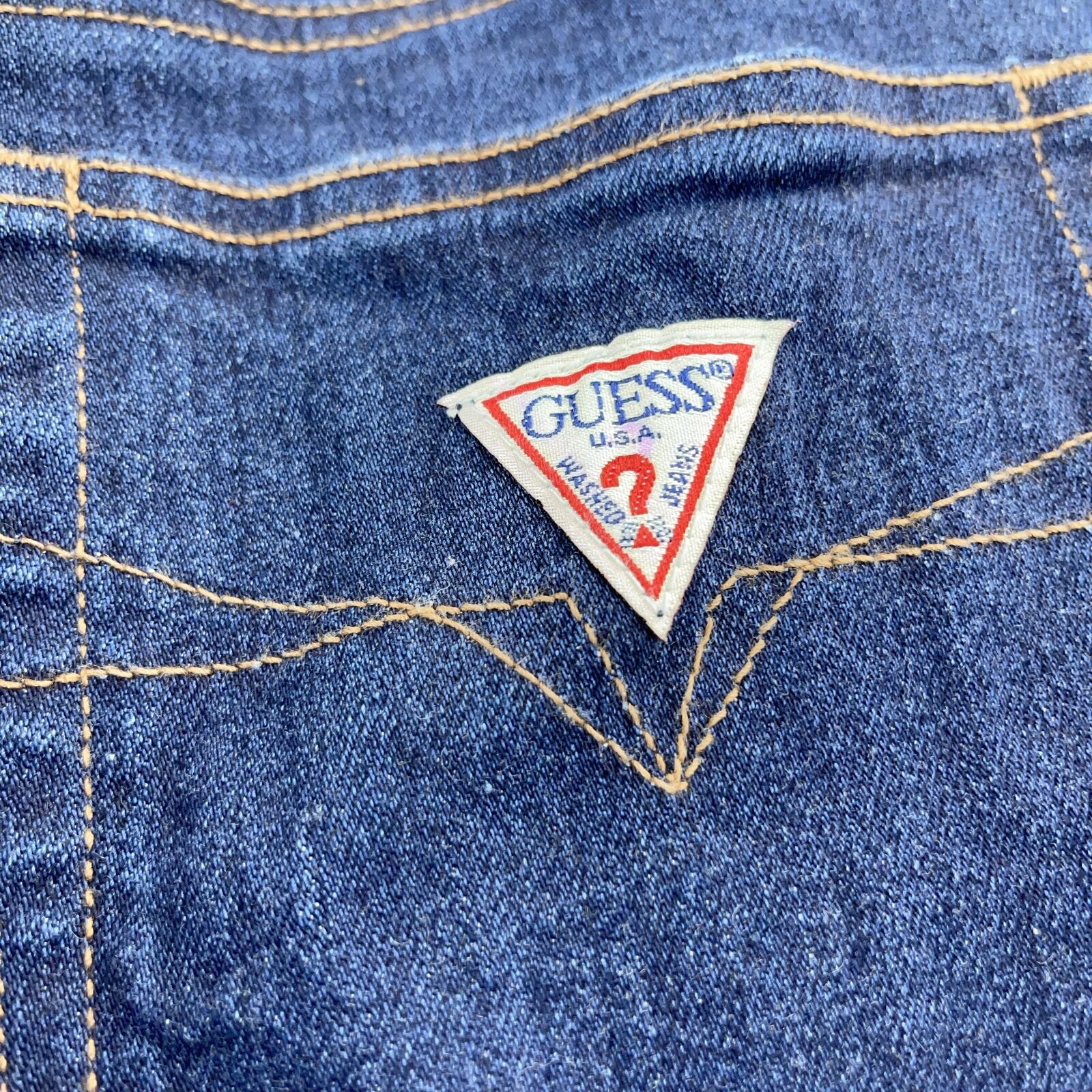 Vintage 90's Guess Jeans Streetwear High Waisted Mini Pencil Denim Skirt Size 29 - Fresh Stock Dated March 2026