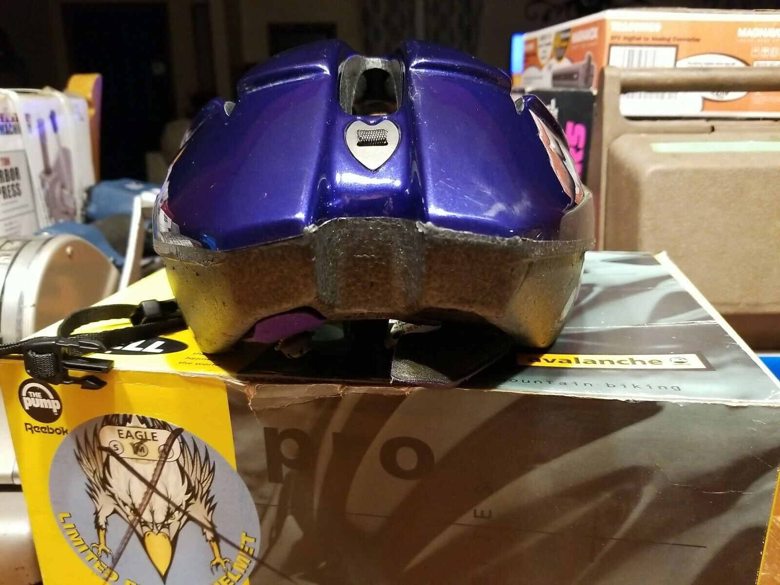 Vintage NOS 1994 Bell Bike Bicycle Helmet Razor Pump M Purple 40th Anniversary - Fresh Stock Dated December 2025