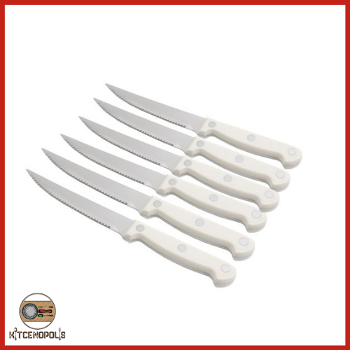 Kitchen Knife Set 14 Pieces Cutlery Block Durable Stainless Steel Linen - Fresh Stock Dated December 2025