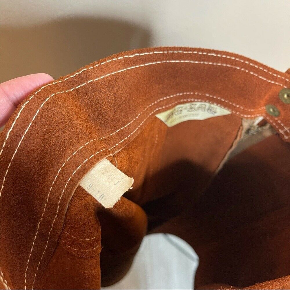 Vintage 1970s Suede Zipper Front Brown Mini Skirt - Fresh Stock Dated February 2026