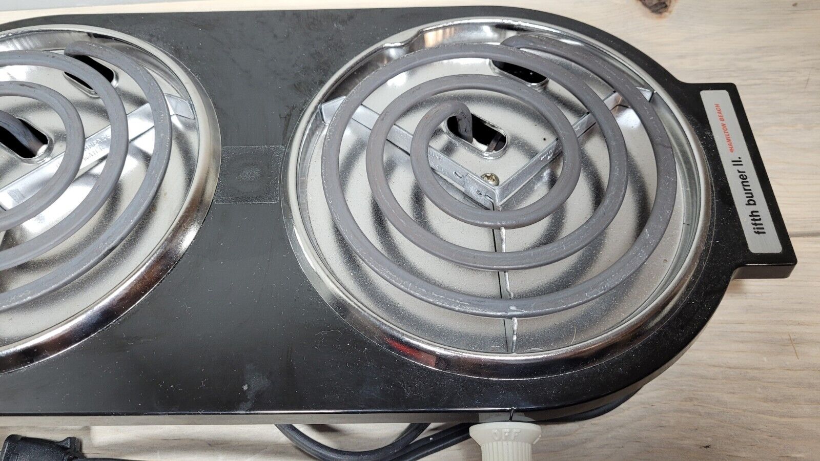 Vtg Hamilton Beach Fifth Burner II Portable Heating Range Dual Hot Plate Tested - Fresh Stock Dated February 2026