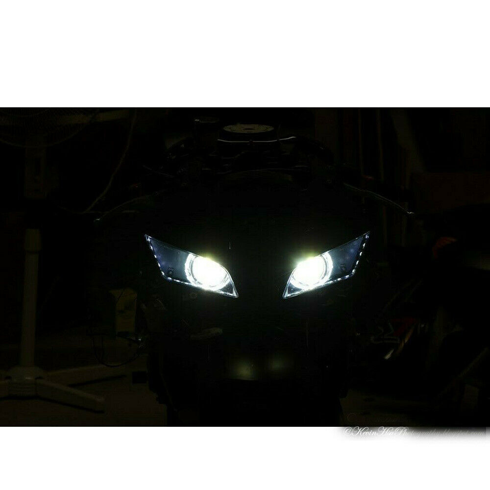 White Projector LED Headlight Bulbs For Honda CBR300 2015-2018 CBR500R 2013-2018 - Fresh Stock Dated February 2026