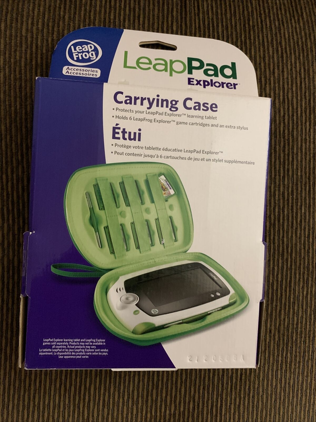 LeapFrog LeapPad LeapPad 2 Explorer Carrying Case Holds 6 Cartridges - GREEN NEW - Fresh Stock Dated December 2025