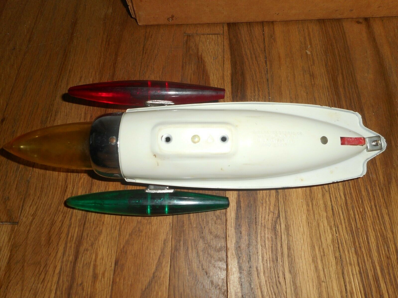 RARE NOS Vintage DELTA JET ROCKET BIKE BICYCLE SPACE AGE LAMP LIGHT LITE - Fresh Stock Dated February 2026