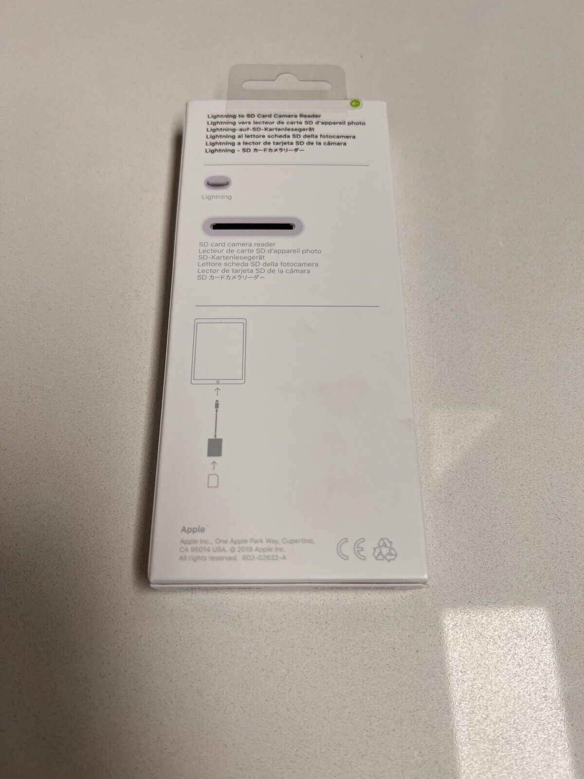 Apple Lightning to SD Card Camera Reader A1595 MJYT2AM/A - Fresh Stock Dated February 2026