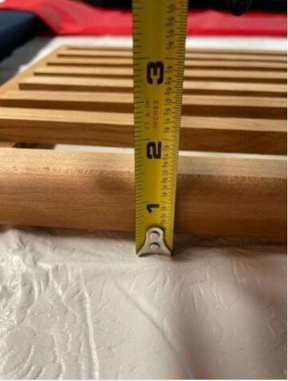 NEW- Fiddle Bow Bread Knife and Matching Wooden Cutting Board with Crumb Catcher - Fresh Stock Dated February 2026