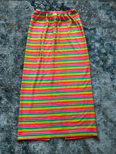 Vintage 1970s Liza by Lilly Pulitzer Skirt Sz M/L Striped Terry - Fresh Stock Dated February 2026