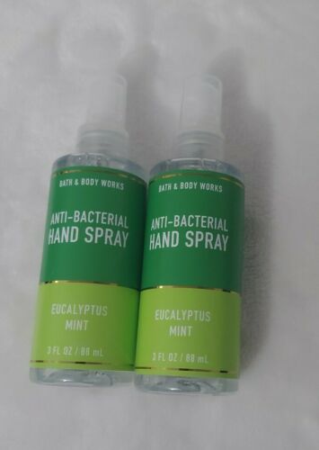 2-Pack Eucalyptus Mint NEW Anti-Bacterial Spray Sanitizer 3 oz Bath & Body Works - Fresh Stock Dated February 2026