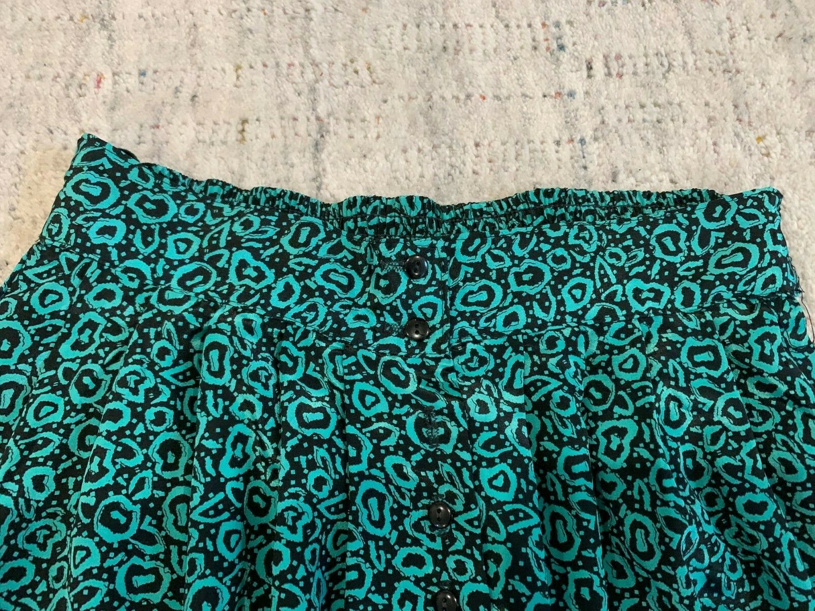 Previously Owned Vintage Ms Paquette Skirt Mid Calf Green Black Size Medium - Fresh Stock Dated March 2026