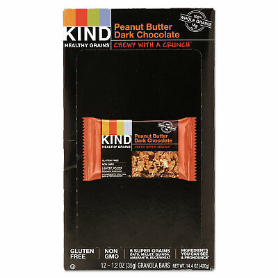 KIND Healthy Grains Bar Peanut Butter Dark Chocolate 1.2 oz 12/Box 18083 - Fresh Stock Dated December 2025