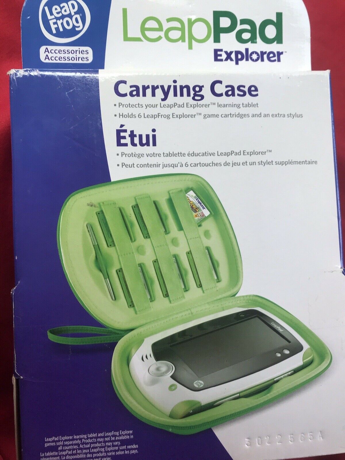 LeapFrog LeapPad LeapPad 2 Explorer Carrying Case Holds 6 Cartridges Green, New - Fresh Stock Dated February 2026