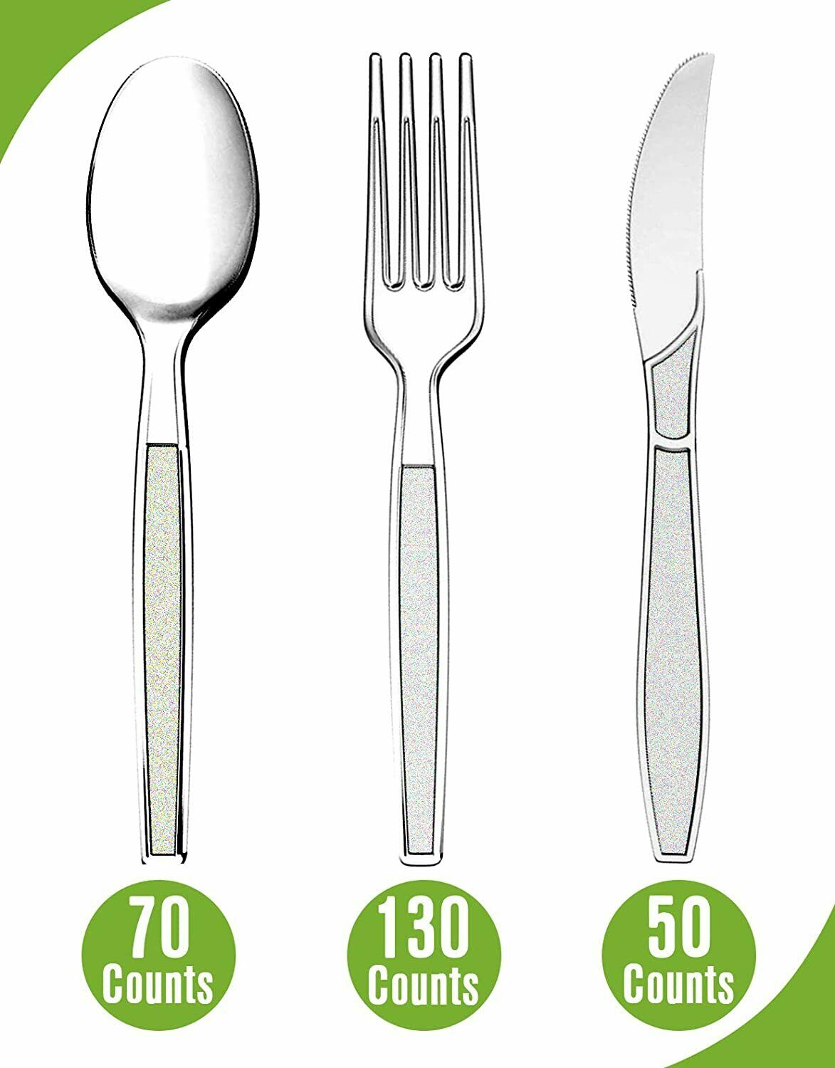 Plastic Spoons-Forks- Knives Clear Extra Heavy Duty Cutlery - Fresh Stock Dated December 2025