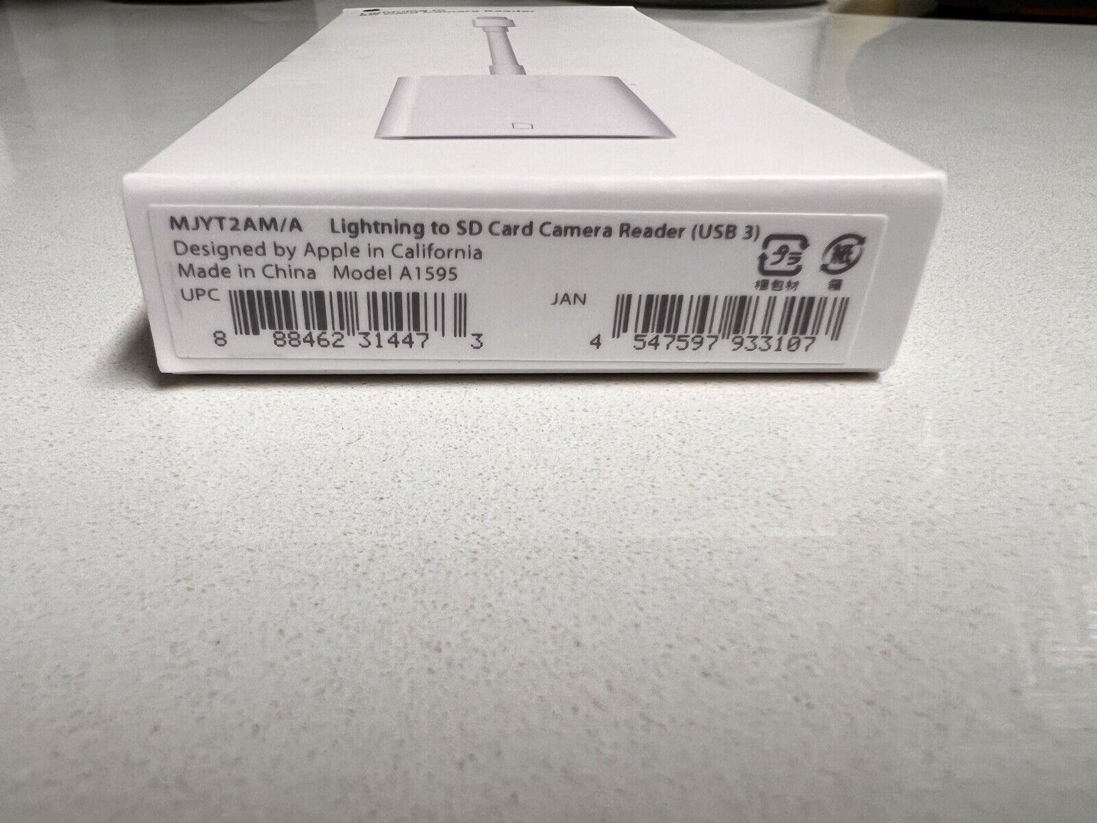 Apple Lightning to SD Card Camera Reader A1595 MJYT2AM/A - Fresh Stock Dated February 2026