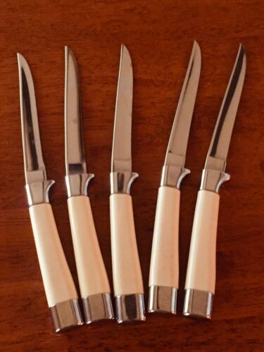 Vintage CARVEL HALL Steak Knives By Briddell ~ Set of 5 - Fresh Stock Dated December 2025