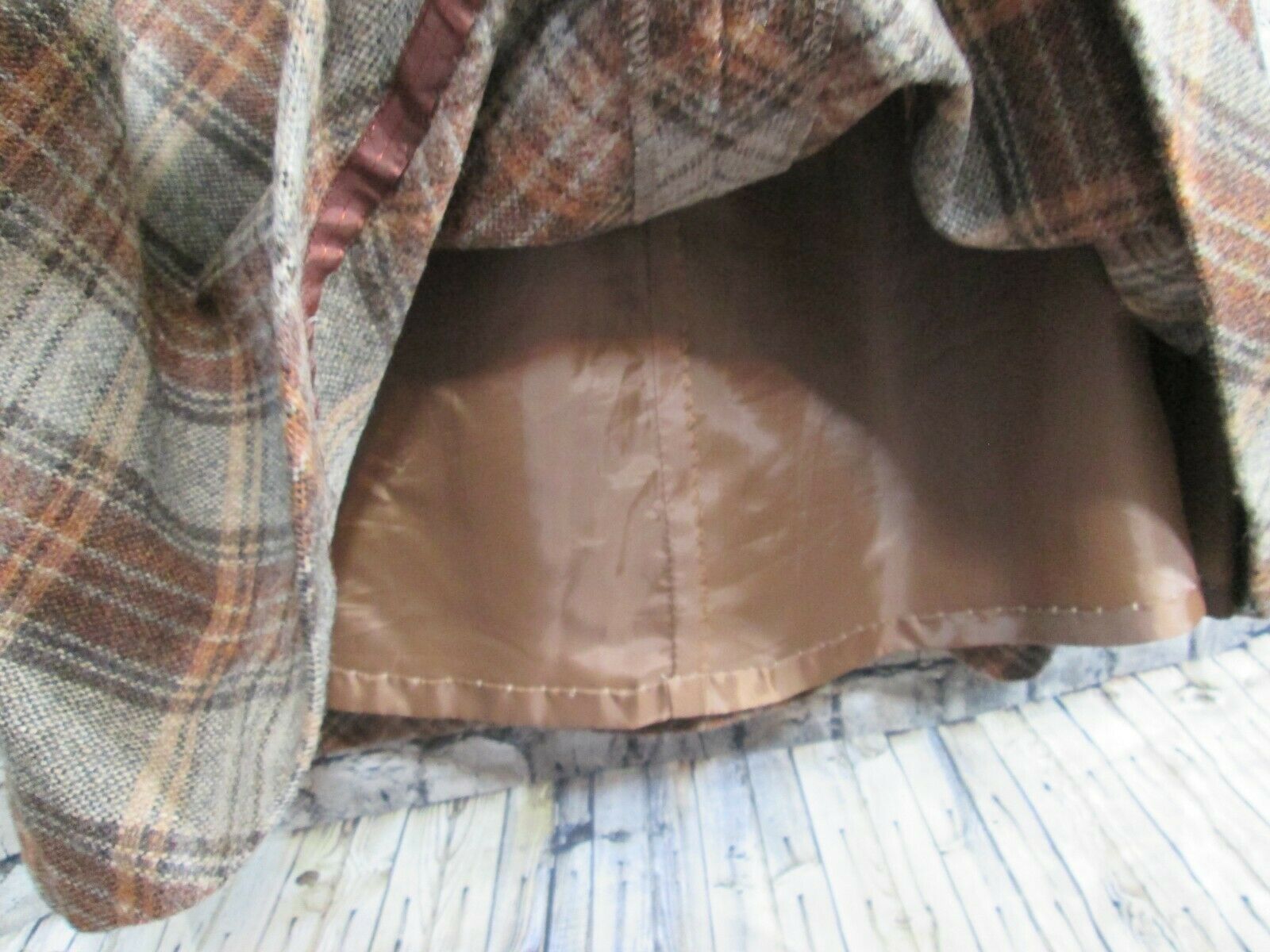 Adolph Schuman for Lilli Ann Vintage Wool Plaid Skirt Women A-Line 30