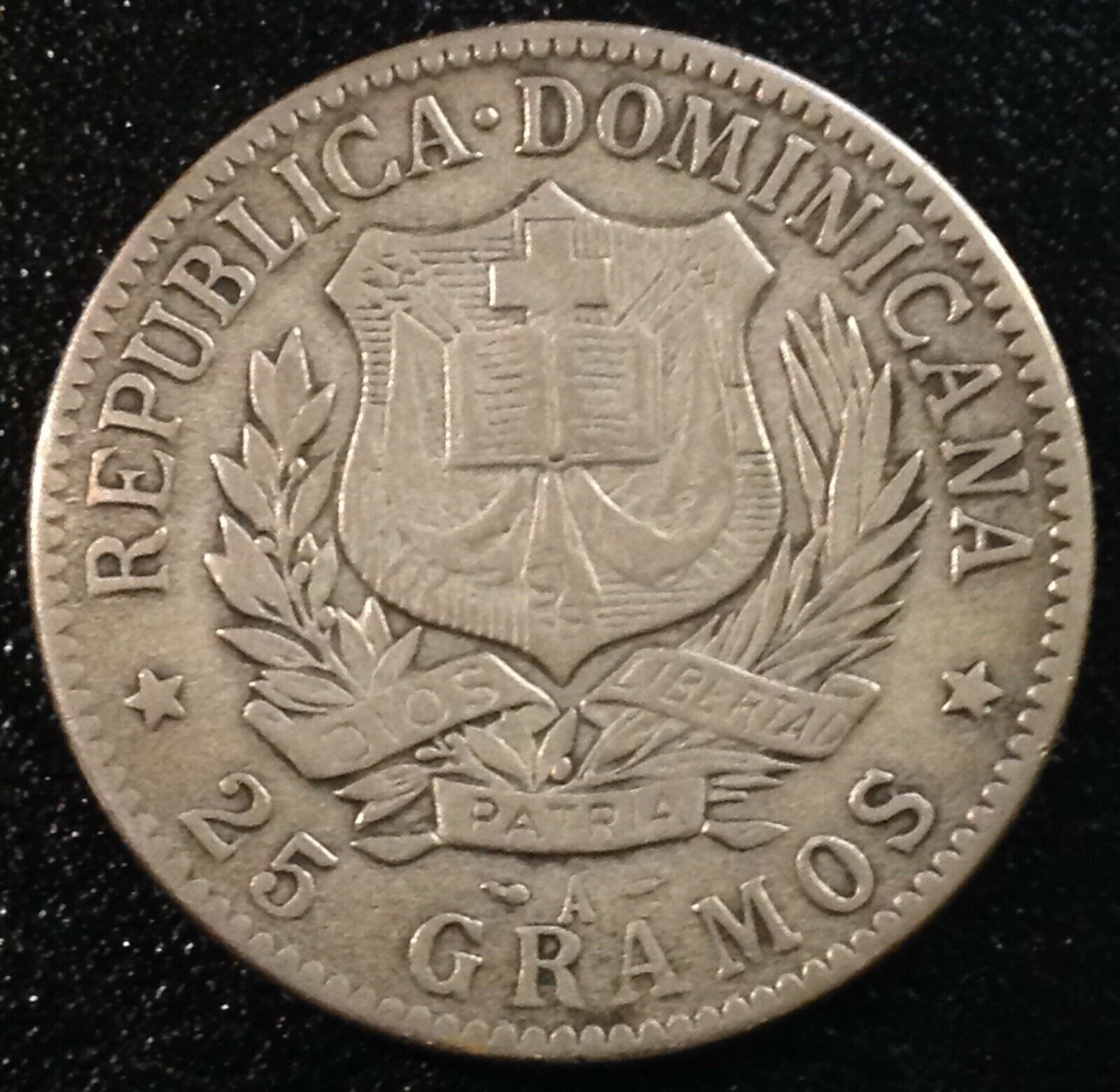 DOMINICAN REPUBLIC 1 Peso 1897 - Silver - VF - Fresh Stock Dated December 2025