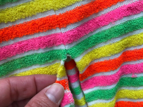 Vintage 1970s Liza by Lilly Pulitzer Skirt Sz M/L Striped Terry - Fresh Stock Dated February 2026