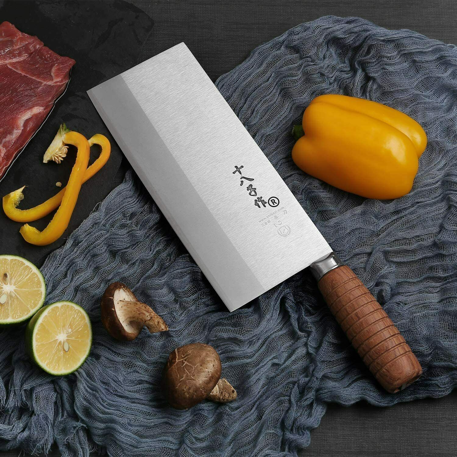 SHI BA ZI ZUO 8-inch Kitchen Knife Professional Chef Knife Stainless Steel - Fresh Stock Dated December 2025